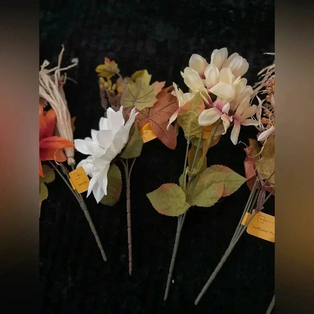 Mainstays fall faux floral mixes 6 piece bundle